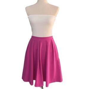 Cynthia Rowley Full Skater Skirt pockets A Line Women’s XS Hot Bright Pink